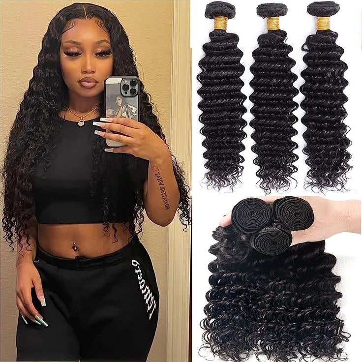 MsDeein Deep Wave 100% Human Hair Extension