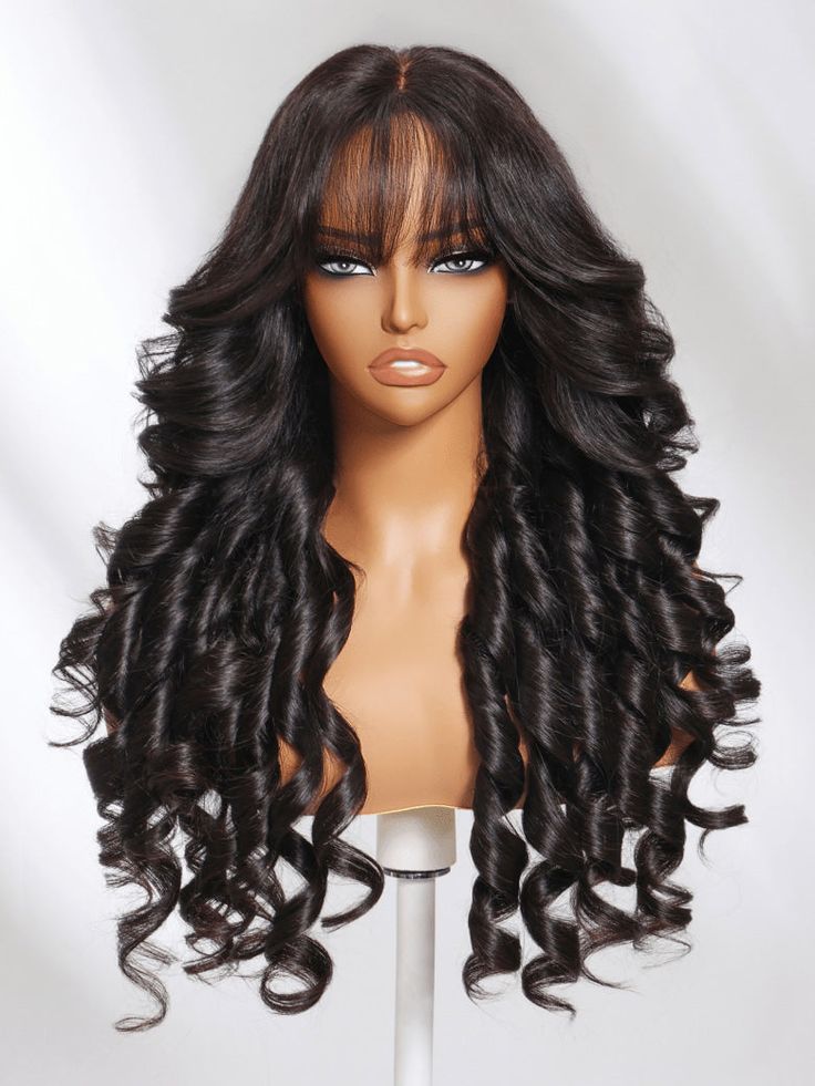 MsDeein Loose Bouncy Wig with bang - 230% (22inch)