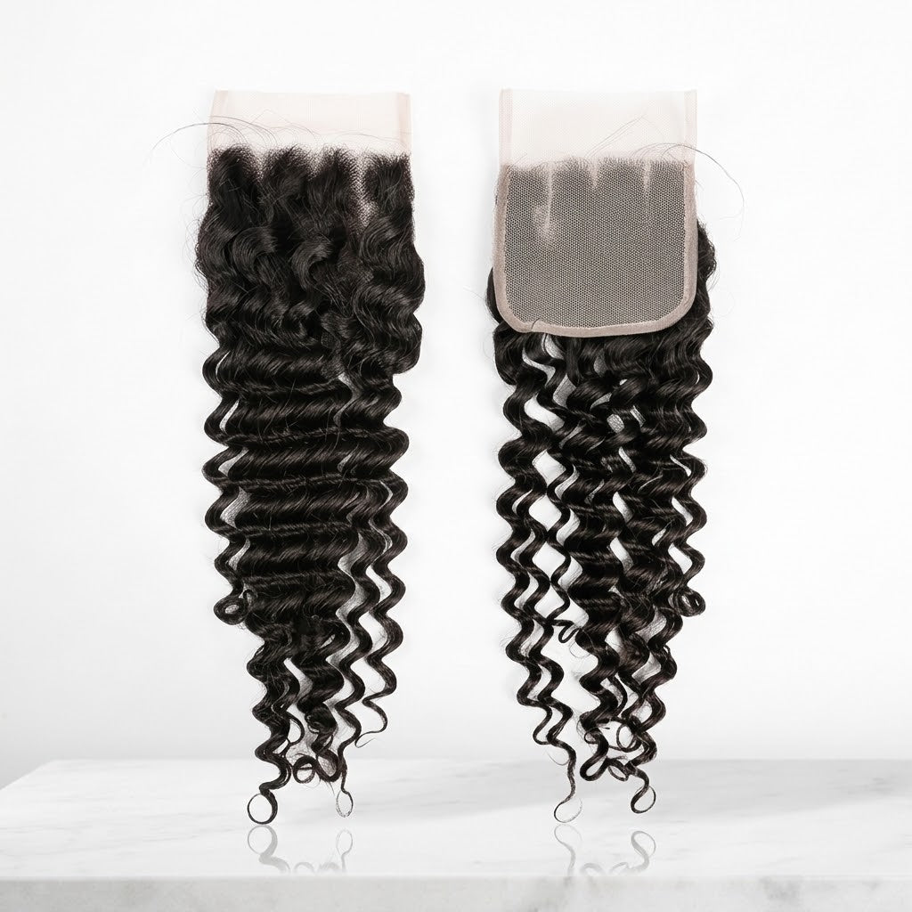 MsDeein Deep Wave Lace Closure