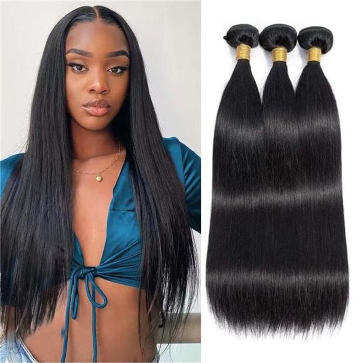 MsDeein Silky Straight  100% Human Hair Extension