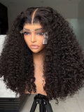 MsDeein Hair Burmese Curl 200% Density 13X4 Wig (Black)